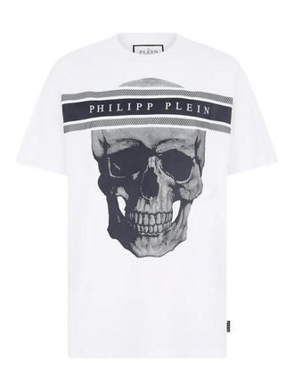 Philipp Plein Round Neck T-Shirt Skull Logo Line