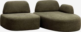 Sklum Sof&aacute; Modular Chaise Longue Derecho De 2 Piezas Tapizado Giorgia Sklum