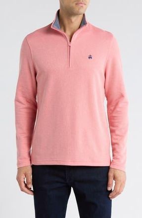 Brooks Brothers Piqu&eacute; Half Zip Pullover in Coral Heather at Nordstrom Rack, Size Xx-Large