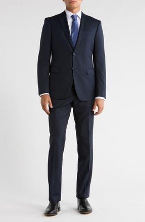 John Varvatos Two-Button Solid Wool Blend Suit in Blue at Nordstrom Rack, Size 38Short