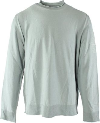 Stone Island Rondgebreide trui - Heren - Ronde hals truien - Blauw - 2XL - Katoen - Truien & Vesten