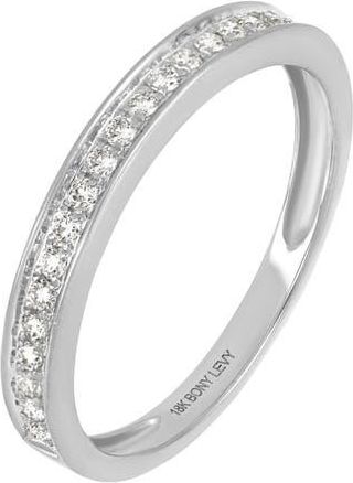 Bony Levy Diamond Stacking Ring in 18Kw White Gold at Nordstrom Rack, Size 6.5