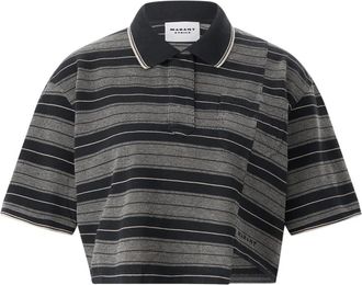 Isabel Marant Tops, Dames, Veelkleurig, XS, Cropped Polo Shirt