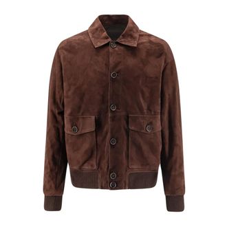 Arma Giacca Bomber Reversibile Tomme in Pelle Scamosciata - - Jackets - Uomo - Marrone - XL