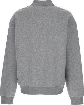 HUGO BOSS Mens Long Sleeve Polo Grey Cotton T-Shirts And Polos