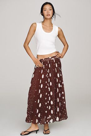 Maeve Sheer Pleated Maxi Skirt by Maeve