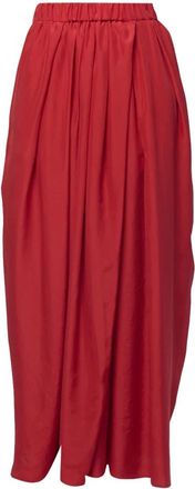 PDR Phisique Du Role Maxi Rok met Elastische Tailleband - Dames - Maxi Rokken - Rood - XS - Rokken