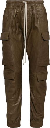 Rick Owens Mastodon Megacargo trousers - men - Lambskin/Cupro - 50 - Brown