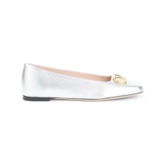Valentino Garavani Ballerinas, female, Gray, Size: 7 1/2 US VLogo Signature Ballerina