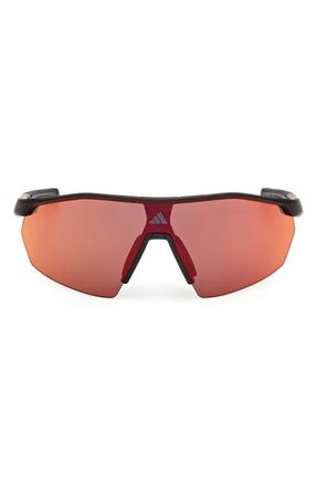 adidas 00mm Shield Sunglasses in Matte Black /Roviex Mirror at Nordstrom