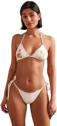 Dippin' Daisy's Swimwear Palm Triangle Bikini Top in Ecru at Nordstrom, Size X-Large