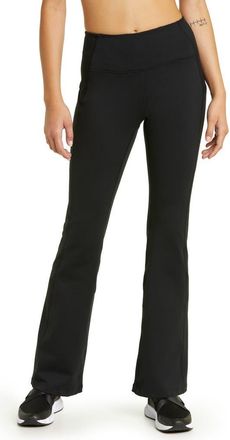 Zella Live In High Waist Pocket Flare Pants in Black at Nordstrom, Size X-Small