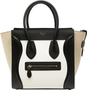 Celine 2018 Micro Tricolor Leather Luggage Tote handbag - Multicolour