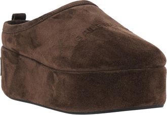 Balenciaga Womens Mule Alaska Suede Brown Platform