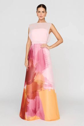 Kay Unger Tess Gown In Bloom Sunset Multi