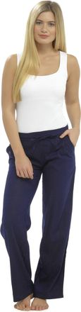 Tom Franks Womens Trousers blue Dark Blue Navy UK 10