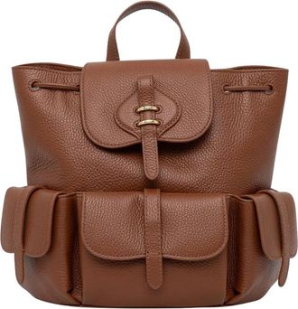 Coccinelle Urban Leren Rugzak - Dames - Rugzakken - Bruin - ONE Size - Leer - Tassen