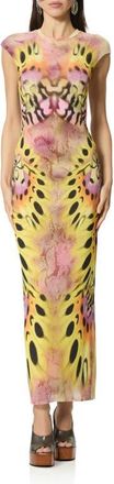AFRM Mylo Print Maxi Dress in Mauve Butterfly at Nordstrom, Size X-Small