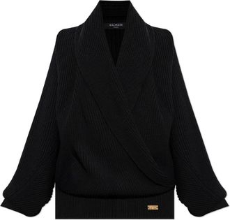 Balmain Jersey con Capucha Oversize - Knitwear - Mujer - Negro - S