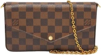 Louis Vuitton Pre-owned Vintage Canvas Clutch - Dames - Vintage Clutch - Bruin - ONE Size - Vintage