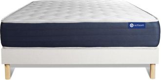 Actisom Somier Blanco + Colch&oacute;n Con Muelles Y Viscoel&aacute;stica 180 X 200