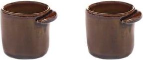 Serax Espresso cup Out of line - Brown - Enamelled sandstone - Designer Uncharted