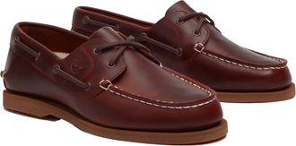 Timberland Womens Boat Shoes Classic Burgundy Full Grain Leather Loafers