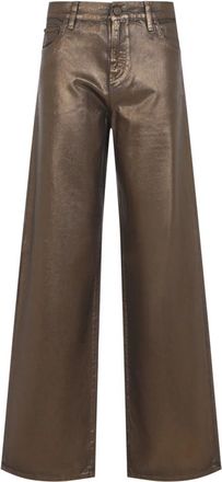 Ralph Lauren Mercer 5 Pocket Pants - Dames - Wijde Broeken - Bruin - W27 - Katoen - Broeken