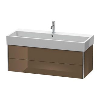 Duravit Duravit Xsquare Mueble De Pared 118.4x 46.0 Cm, 2 Cajones, Para Lavabo Vero Air 235012, Color (frente/cuerpo): Marr&oacute;n Oliva Laca Alto Brillo - Xs41970