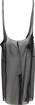 Prada Womens Cigaline Midi Skirt With Suspender Straps Nero Polyester