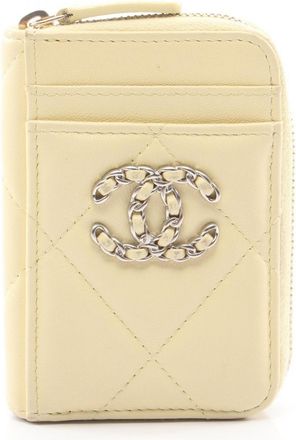 Chanel Yellow Leather Coin Purse/Coin Case (Pre-Owned)