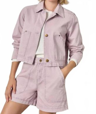Lilla P Twill Utility Jacket In Thistle