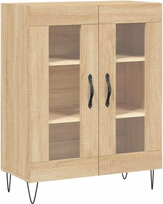 vidaXL Aparador de madera de ingeniería roble Sonoma 69,5x34x90 cm vidaXL