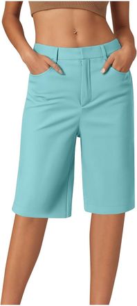 Generic Knee Length Shorts Women Loose - High Waisted Shorts For Women Uk - Comfyshorts Trousers Elasticated Waist Outdoorshorts Runningshorts Flowy Femboy Cl