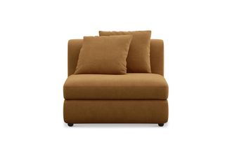 Castlery Fable Armless Sofa Customized, Caramel Performance Fleece, Spill Resistant, Ultra Deep Seats for Sofas, Castlery
