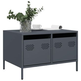 Berkfield Home TV Cabinet Anthracite 68x50x43.5 cm Cold-rolled Steel in Black