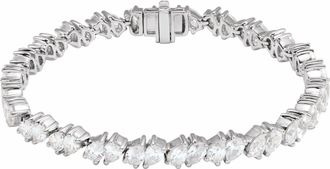 Diamond2Deal 14k Gold 9 1/2 CTW Lab-Grown Diamond Line Bracelet 7