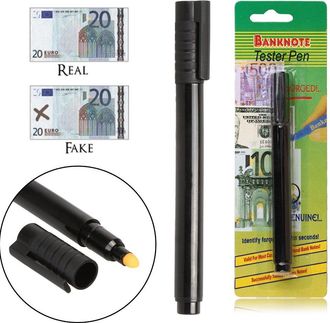 Generic Black Plastic Marker Pen Portable Counterfeit Pens for Money Test (3Pcs)