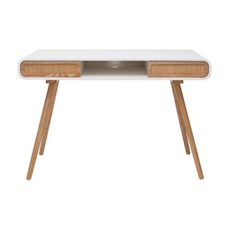 Miliboo Miliboo - Escritorio Con Puertas Correderas Y Rejilla L120 Cm Olympe