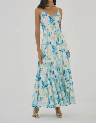 Hutch Tamsin Sleeveless Long Dress In Ivory Sky