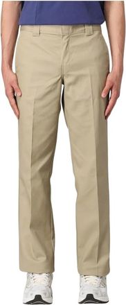 Dickies Straight Trousers, male, Beige, Size: W38 Khaki Straight Leg Work Pants