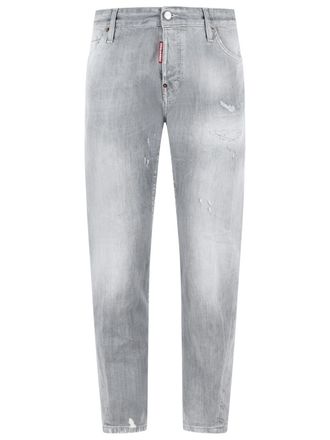 Dsquared2 Vaqueros de algod&oacute;n gris Slim Twst de Dsquared2