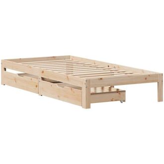 vidaXL Estructura De Cama Con Cajones Madera Maciza De Pino 90x200 Cm Vidaxl