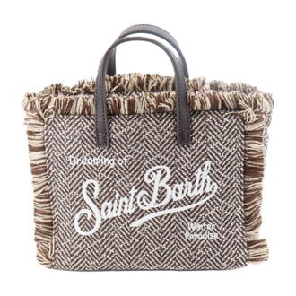 MC2 Saint Barth Herringbone Strass 1811 Emb - - Bags - Donna - Marrone - ONE SIZE