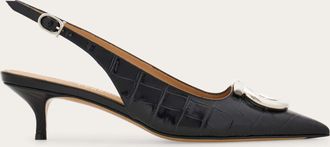 Ferragamo Women Maxi Gancini slingback Black Size 10.5
