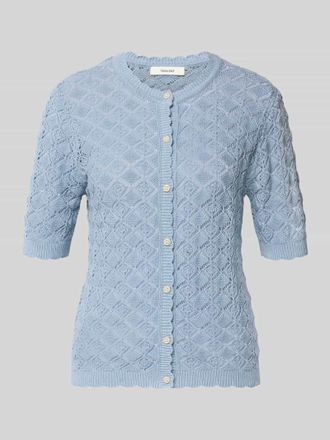 Selected Regular Fit Strickjacke aus reiner Baumwolle Modell SOFIA in Hellblau, Gr&ouml;&szlig;e XL