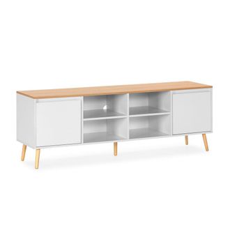 HOMN Mueble tv 2 puertas color blanco