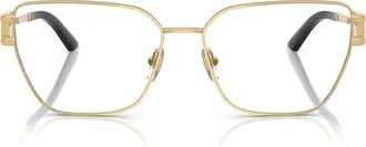 Versace 55mm Pillow Optical Glasses in Gold at Nordstrom