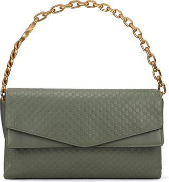 Gucci Womens Leather Shoulder Bag Khaki Calf Skin Handbags Hand