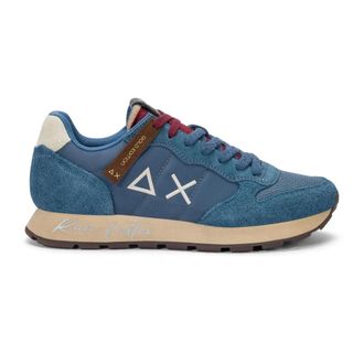 Sun 68 Tom Vintage Sneaker - Heren - Schoenen - Blauw - Maat: 45 EU Leer